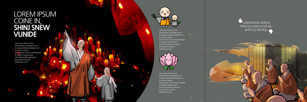 전신 PSD 템플릿 편집 표지디자인 북디자인 출판디자인 남자 내지 어린이 리플렛 북커버 3단접지 연꽃 사람 팜플렛 여러명 상반신 성인 등불 사찰 승려 동자승 합장 이미지템플릿 꽃 다수 종교건축 조명 손짓 성직자 파일형식