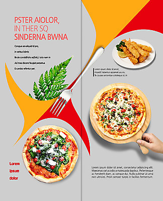 PSD 템플릿 표지디자인 북디자인 손 출판디자인 내지 리플렛 포크 2단접지 북커버 피자 한명 팜플렛 신체부위 새우튀김 이미지템플릿 1 식기 새우 패스트푸드 서양음식 사람 튀김 파일형식