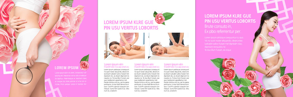 PSD 템플릿 편집 표지디자인 북디자인 출판디자인 여자 꽃 내지 리플렛 허리손 포즈 북커버 3단접지 돋보기 사람 팜플렛 여러명 상반신 20대 성인 뷰티 한국인 하반신 몸매 등마사지 이미지템플릿 식물 다수 동양인 청년 마사지 파일형식