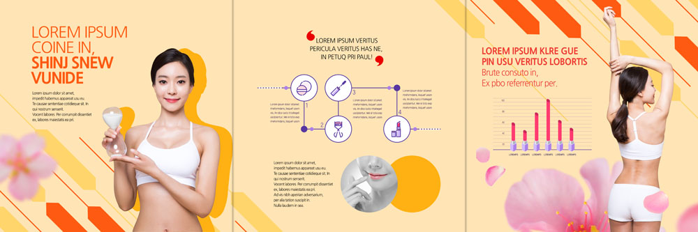 PSD 템플릿 편집 표지디자인 북디자인 출판디자인 여자 꽃 내지 리플렛 북커버 3단접지 그래프 한명 사람 팜플렛 상반신 20대 성인 뷰티 화장품 한국인 바르기 란제리 성인여자한명만 이미지템플릿 식물 1 모션 동양인 청년 속옷 여자한명만 성인여자만 파일형식