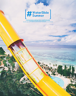 PSD 구름 편집이미지 영어 바다 하늘 리조트 수영장 사람없음 여름 야자수 디지털합성 휴양지 워터슬라이드 이미지편집 자연요소 나무 문자 계절 장소 파일형식