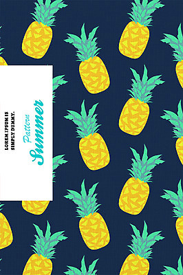 PSD 패턴 과일 일러스트 사람없음 여름 파인애플 계절백그라운드 국내일러스트 계절 백그라운드 무늬 열대과일 파일형식