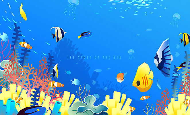 바다 여러마리 일러스트 사람없음 바닷속 바다동물 산호 산호초 열대어 해파리 국내일러스트 AI파일 동물 다수 어류 수중 수중동물 수중식물 자포동물 파일형식 벡터