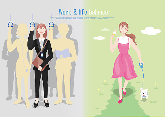 전신 구름 한마리 공원 여자 일러스트 휴식 아이스크림 사람 정장 성인 두명 산책 작업 직장인 강아지 균형 출퇴근 만원버스 힘듦 워라밸 국내일러스트 AI파일 자연요소 직업 1 옷 공공시설 컨셉 비즈니스 디저트 버스 반려동물 개 신조어 파일형식 벡터