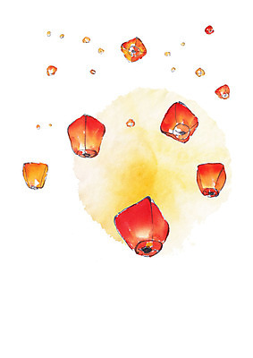 PSD 불교 일러스트 사람없음 부처님오신날 등불 번짐 등불축제 국내일러스트 기념일 종교 조명 축제 파일형식 효과