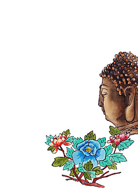 PSD 꽃 불교 일러스트 꽃나무 사람없음 부처님오신날 불상 부처 국내일러스트 나무 식물 기념일 종교 파일형식