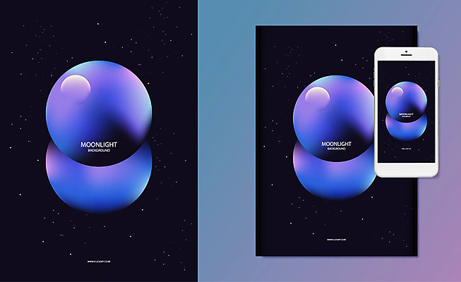 표지 포스터 별 백그라운드 일러스트 밤하늘 사람없음 스마트폰 보름달 목업 국내일러스트 AI파일 자연요소 하늘 핸드폰 스마트기기 달 야간 파일형식 벡터