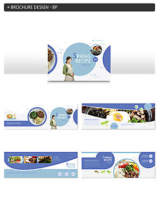 템플릿 여자 ZIP 40대 한명 사람 팜플렛 상반신 성인 앞치마 버섯 봄 한국인 계란프라이 비빔밥 레시피 봄나물 인디자인 INDD 이미지템플릿 1 계절 한식 중년 동양인 계란요리 나물 파일형식