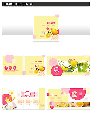 템플릿 ZIP 과일 나뭇잎 팜플렛 사람없음 물방울 과일나무 레몬 인디자인 INDD 이미지템플릿 나무 잎 파일형식