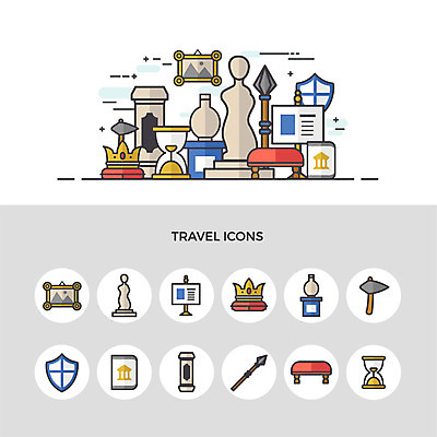 아이콘 창 여행 왕관 사람없음 책 세트 문화재 도자기 전시회 모래시계 박물관 작품 방패 손도끼 전시품 2D아이콘 AI파일 무기 모래 시계 미술 전시 파일형식 벡터