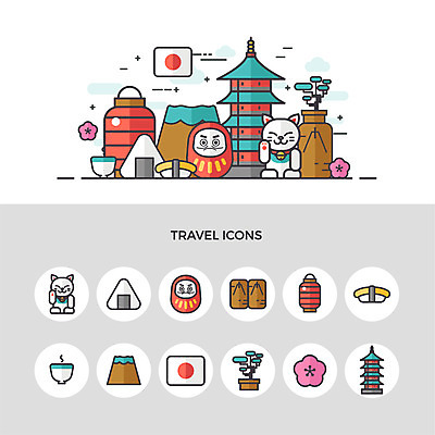 아이콘 여행 사람없음 세트 탑 일본 고양이 초밥 벚꽃 녹차 화산 연등 일본건축 주먹밥 나막신 오뚜기 2D아이콘 AI파일 건축물 꽃 아시아 신발 포유류 밥 산 차_음료 반려동물 동양건축 등불 불교용품 일본음식 파일형식 벡터