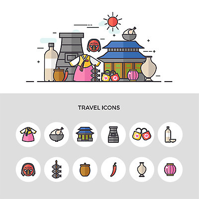 아이콘 여행 고추 여름음식 자물쇠 사람없음 세트 문화재 항아리 도자기 한복 경복궁 연등 탈 삼계탕 막걸리 첨성대 굴비 제철음식 2D아이콘 AI파일 한국전통 음식 채소 주류 한국 어류 가면 궁전 등불 경주_경상북도 전통의상 국보 불교용품 보양식 제철 파일형식 벡터 여름_계절