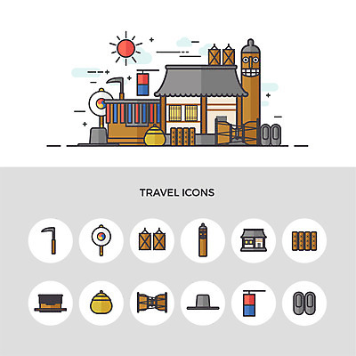 아이콘 전통 여행 가마_이동수단 사람없음 세트 윷놀이 청사초롱 고무신 장구 소고 민속촌 메주 낫 정승 2D아이콘 AI파일 갓모자 모자_잡화 교통수단 신발 타악기 전통소품 국악기 전통놀이 초롱 파일형식 벡터