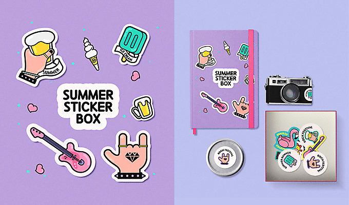 스티커 일러스트 생맥주 사람없음 여름 세트 상자 카메라 다이어리 공책 기타 하트 캔 손모양 패키지 콘아이스크림 막대아이스크림 목업 아기자기 키치 국내일러스트 AI파일 모양 계절 컨셉 현악기 문구용품 아이스크림 맥주 전자제품 사무용품 파일형식 벡터 손_신체부위