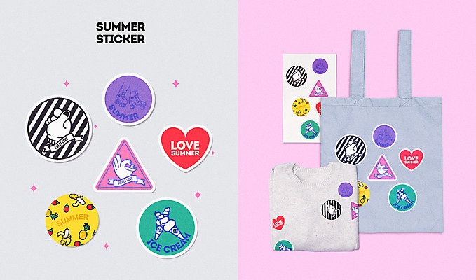 옷 스티커 일러스트 아이스크림 바나나 사람없음 여름 세트 하트 원형 삼각형 파인애플 손모양 패키지 보조가방 에코백 목업 아기자기 키치 국내일러스트 AI파일 모양 도형 계절 컨셉 가방 과일 디저트 열대과일 에코 파일형식 벡터 손_신체부위