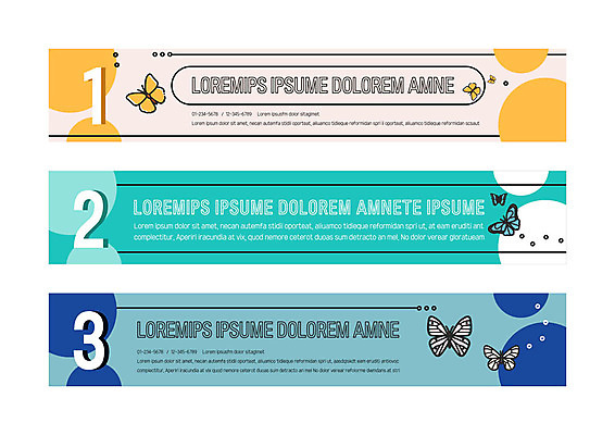 템플릿 배너 배너템플릿 가로배너 나비 여러마리 사각프레임 사람없음 그래픽 봄 현수막 원형 배너세트 AI파일 도형 계절 다수 곤충 프레임 가로 세트 사각형 파일형식 벡터