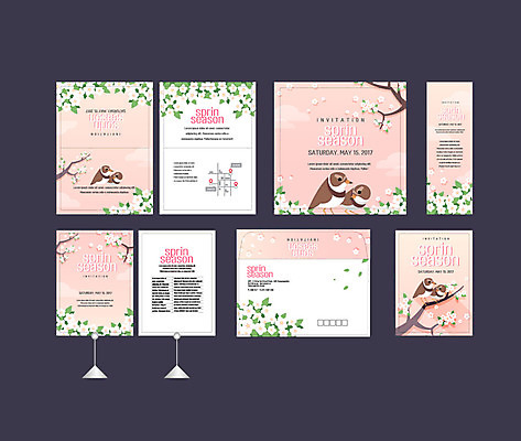 템플릿 배너템플릿 여러마리 조류 앉기 이벤트 사람없음 세트 봄 벚꽃 현수막 벚나무 전단 엽서 초대장 약도 소봉투 행사세트 행사템플릿 AI파일 나무 동물 배너 계절 꽃 다수 지도 모션 편지봉투 카드_감사 편지 홍보물 파일형식 벡터