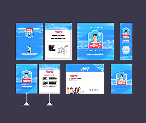 템플릿 배너템플릿 여자 얼굴 사람 이벤트 여러명 상반신 성인 파란색 세트 뷰티 현수막 전단 엽서 초대장 약도 여자만 소봉투 행사세트 행사템플릿 AI파일 배너 컬러 다수 지도 편지봉투 카드_감사 신체부위 편지 홍보물 파일형식 벡터