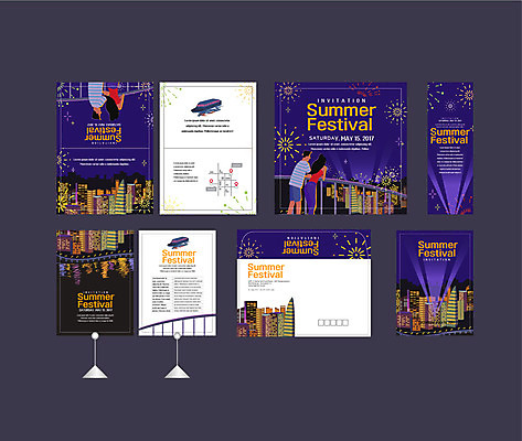 전신 템플릿 배너템플릿 여자 남자 야경 불꽃놀이 사람 이벤트 빌딩 성인 두명 여름 강 세트 반사 축제 현수막 도시 전단 엽서 초대장 약도 가교 소봉투 행사세트 행사템플릿 AI파일 건축물 배너 계절 지도 놀이 편지봉투 카드_감사 건물 야간 편지 홍보물 파일형식 벡터 풍경_경치