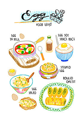 음식 일러스트 수저 사람없음 계란 계란프라이 계란요리 계란말이 계란찜 날계란 참기름 국내일러스트 AI파일 식기 요리 알 기름_음식 찜 파일형식 벡터