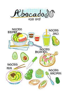 음식 일러스트 파스타 사람없음 주스 소스 비빔밥 아보카도 과카몰리 국내일러스트 AI파일 음료 한식 과일 서양음식 양념 소스_음식 파일형식 벡터