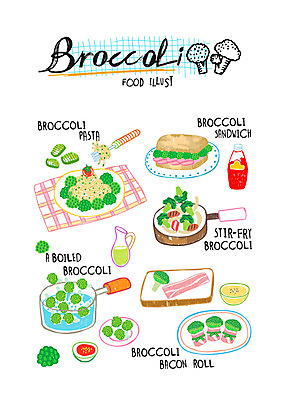 음식 일러스트 파스타 샌드위치 사람없음 브로콜리 볶음 베이컨 베이컨말이 브로콜리스프 전기프라이팬 국내일러스트 AI파일 채소 서양음식 돼지고기 프라이팬 파일형식 벡터