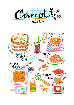 음식 일러스트 사람없음 케이크 당근 샐러드 수프 팬케이크 당근빵 당근주스 국내일러스트 AI파일 빵 디저트 뿌리채소 야채주스 파일형식 벡터