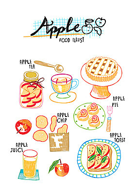 음식 포크 일러스트 사람없음 과자 사과 토스트 사과잼 사과주스 애플파이 국내일러스트 AI파일 식기 빵 과일 디저트 과일주스 잼 파이_빵 파일형식 벡터