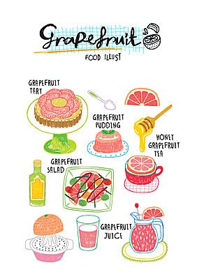 음식 일러스트 유리병 사람없음 숟가락 샐러드 자몽 푸딩 벌꿀 자몽주스 타르트 자몽티 과일차 국내일러스트 AI파일 빵 과일 병_용기 디저트 수저 차_음료 과일주스 파이_빵 꿀 파일형식 벡터
