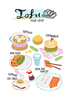 음식 일러스트 종류 사람없음 다양 물컵 간장 두부 두부김치 두부요리 두부찌개 마파두부 연두부 국내일러스트 AI파일 다수 김치 컵 양념 찌개 파일형식 벡터