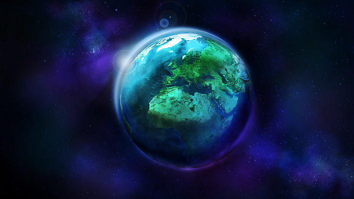 JPG 해외이미지 지구 일러스트 사람없음 파란색 우주 해외202004 해외일러스트 컬러 파일형식 이미지허브