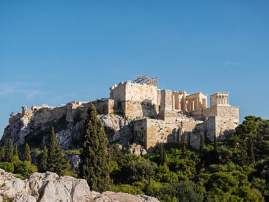 포토 JPG 해외이미지 문화 풍경 사람없음 건물 맑음 도시 사찰 그리스 언덕 폐허 대리석 아테네 파르테논신전 아크로폴리스 해외202004 해외포토 건축물 유럽 재료 종교건축 날씨 신전 파일형식 이미지허브