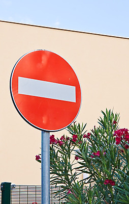 포토 JPG 해외이미지 공원 꽃 도로 무늬 하늘 사람없음 건물 파란색 울타리 심볼 사인 규정 그만 충고 해외202004 해외포토 식물 건축물 공공시설 길 컬러 교통시설 담장 파일형식 이미지허브