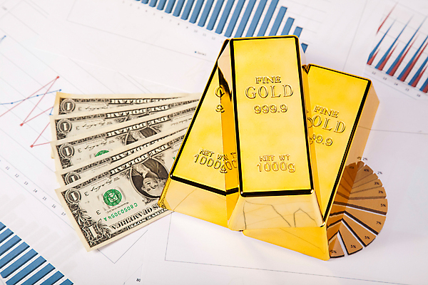 포토 JPG 해외이미지 지폐 그래프 실내 사람없음 금융 달러 황금 보고서 외화 금괴 1달러 해외202004 해외포토 돈 내부 경제 파일형식 이미지허브