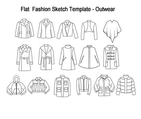 포토 JPG 해외이미지 모양 템플릿 옷 산업 일러스트 사람없음 세트 유행 재킷 과학기술 가운 플랫 바느질 망토 자르기 수집 재단 해외202004 해외일러스트 모션 기술 외투 파일형식 이미지허브