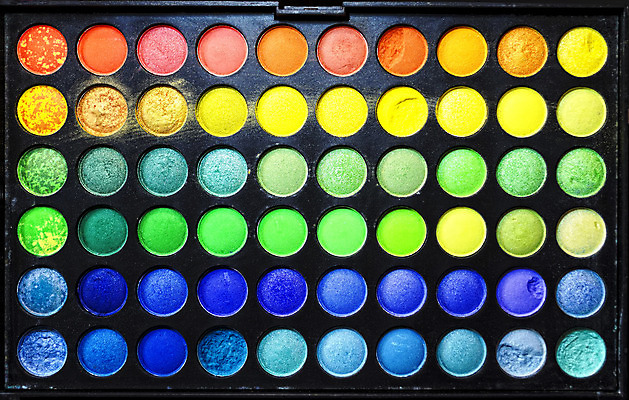 포토 JPG 해외이미지 장신구 사람없음 반짝임 컬러풀 유행 페인트 화장품 원형 팔레트 컨테이너 오브젝트 아이섀도 해외202004 해외포토 도형 산업 컬러 모션 뷰티 파일형식 이미지허브