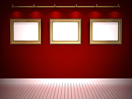 포토 JPG 해외이미지 배너 벽 프레임 실내 3 미술 사람없음 가로 빨간색 빛 인테리어 3D 방 램프 발표 황금 클래식 미술관 수집 그림 박물관 캔버스 빛망울 해외202004 해외포토 디자인 컬러 컨셉 문화예술 조명 내부 디지털합성 파일형식 이미지허브