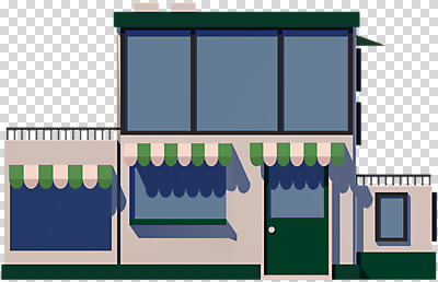 편집이미지 창문 사람없음 건물 초록색 3D소스 3D 상점 식당 디지털합성 천막 PNG 편집소스 건축물 컬러 파일형식