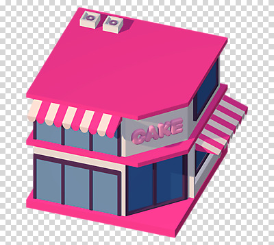 편집이미지 창문 사람없음 건물 3D소스 3D 케이크 상점 식당 빵집 디지털합성 천막 PNG 편집소스 건축물 디저트 파일형식
