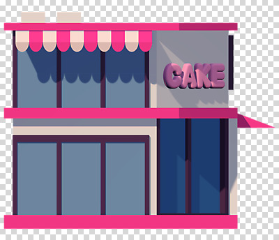 편집이미지 창문 사람없음 건물 3D소스 3D 케이크 상점 식당 빵집 디지털합성 천막 PNG 편집소스 건축물 디저트 파일형식