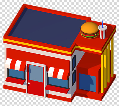 편집이미지 창문 사람없음 건물 3D소스 3D 상점 식당 햄버거 디지털합성 천막 PNG 햄버거가게 편집소스 건축물 패스트푸드 파일형식