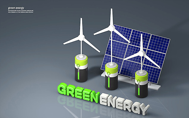 PSD 편집이미지 사람없음 3D소스 3D 그린에너지 풍력에너지 건전지 디지털합성 에코 친환경 태양에너지 집열판 풍력기 편집3D 환경 에너지 파일형식