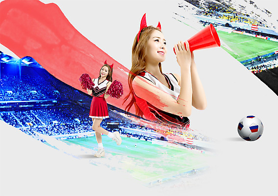전신 PSD 편집이미지 여자 축구공 응원 한명 사람 상반신 20대 성인 확성기 한국인 응원용품 머리띠 축구장 붉은악마 태극 러시아 응원복 2018년 월드싸커 이미지편집 1 문양 옷 유럽 스포츠 장신구 공 축구용품 스포츠시설 동양인 청년 연도 오브젝트 파일형식