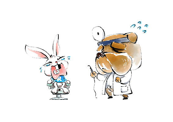 PSD 두마리 일러스트 캘리그라피 붓터치 의인화 사람없음 치료 진료 토끼 의사가운 강아지 울음 무서움 동물병원 곤란 반려 국내일러스트 감정 2 포유류 의학 표정 병원 반려동물 의사 가운 개 파일형식