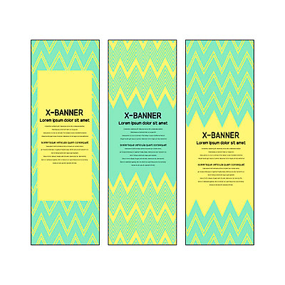 템플릿 배너 배너템플릿 세로배너 패턴 사각프레임 사람없음 노란색 현수막 겹침 꺾은선 배너세트 엑스배너 AI파일 선 컬러 무늬 프레임 세로 세트 사각형 파일형식 벡터