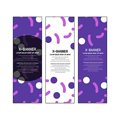 템플릿 배너 배너템플릿 세로배너 사각프레임 사람없음 보라색 여러개 현수막 원형 타원형 배너세트 엑스배너 AI파일 도형 컬러 다수 프레임 세로 세트 사각형 파일형식 벡터