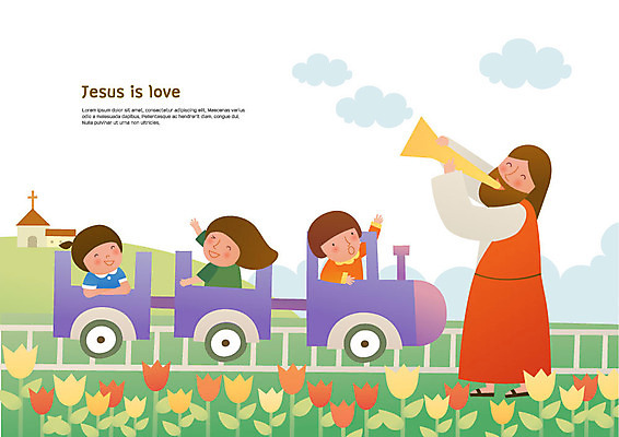 구름 여자 남자 꽃 기독교 어린이 꽃밭 일러스트 사랑 미소 사람 초원 여러명 상반신 교회 손들기 기차 예수 나팔 즐거움 국내일러스트 AI파일 자연요소 식물 감정 종교 악기 육상교통 다수 종교건축 모션 대중교통 표정 건물 신_종교 파일형식 벡터