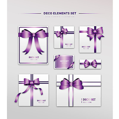 도형 리본 일러스트 프레임 선물 사람없음 장식 세트 사각형 보라색 다양 편지 엘리먼트 국내일러스트 AI파일 컬러 다수 파일형식 벡터