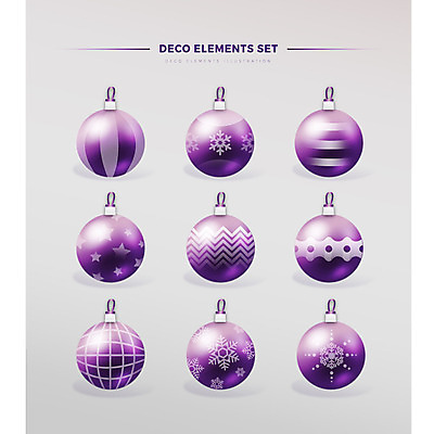 별 무늬 일러스트 눈꽃 사람없음 장식 세트 보라색 줄무늬 장식볼 원형 눈꽃무늬 엘리먼트 지그재그 국내일러스트 AI파일 자연요소 도형 컬러 눈_날씨 파일형식 벡터