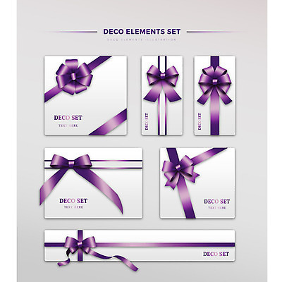 도형 리본 일러스트 프레임 선물 사람없음 장식 세트 사각형 보라색 다양 편지 엘리먼트 국내일러스트 AI파일 컬러 다수 파일형식 벡터